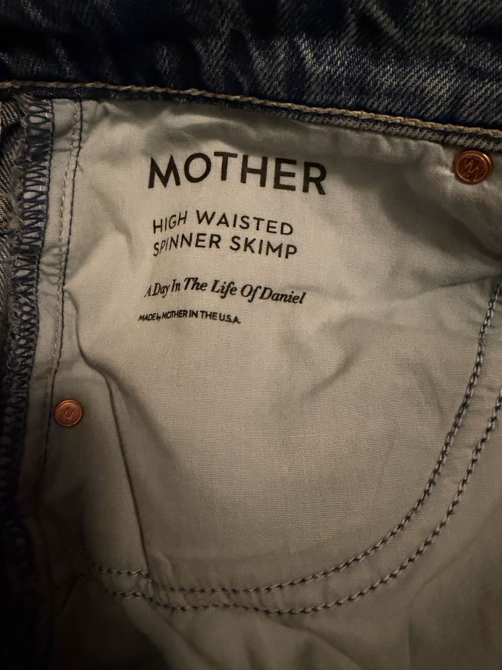 MOTHER SUPERIOR High Waisted Spinner Skimp: A Day In The Life Of Daniel Jeans - Picture 6 of 8
